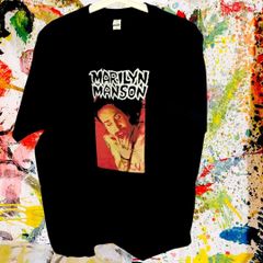 マリリンマンソン リプリント Tシャツ 半袖 メンズ 新品 個性的 黒  ロックバンド ブライアン・ヒュー・ワーナー 新品未使用 レトロ 個性的 奇抜 エモい バンドT  攻め 前衛的 ヴィンテージリプリント 男性 衣類 トップス お洒落 ハイデザイン