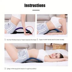 バックストレッチャー ピンク 腰部緩和デバイス マルチレベルバックストレッチ器具 椎間板ヘルニア/坐骨神経痛/脊柱側弯症/背部痛緩和用マッサージャー