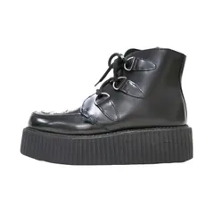 LIMI feu リミ フゥ × UNDERGROUND(R) 別注 ブーツ ブラック 黒 サイズ:UK5 24.0cm / レザー ショートブーツ / BLACK LEATHER BOOTS WITH METAL PLATES 厚底【レディース】【中古】のサムネイル