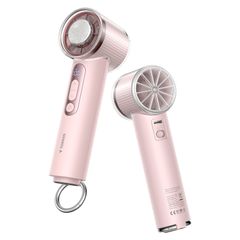 TORRAS ハンディファン 冷却プレート 手持ち扇風機 【2025新登場・COOLiFY iva】 携帯扇風機 小型 100段階 扇風機 ハンディ 静音 Type-c 充電式 5000mAh カラビナ付き ミニ扇風機 プレゼント ピンク