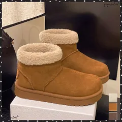 ムートンブーツ 厚底無地 ショートブーツ レディース ボアブーツ 防寒対策 あったか カジュアル 美脚 フラットヒール もこもこ おしゃれ 大人可愛い 通学 人気ぽかぽかブーツ ショート丈ブーツ 韓国風冬靴ブーツ