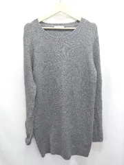 ◇ ⊇ ZARA KNIT ザラ 長袖 ミニ丈 ニット ワンピース サイズEUR M USA M MEX 28 ダークグレー レディース E  【1409250036569】