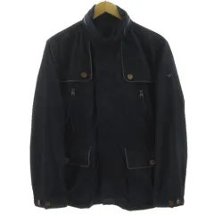ヘンリーコットンズ HENRY COTTON'S ジャケット フィールドジャケット スタンドカラー フード ロゴ パイピング ジップアップ ポケッタブル ナイロン ネイビー 紺 ブラウン 茶 50のサムネイル