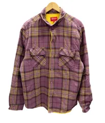シュプリーム SUPREME Pile Lined Plaid Flannel Shirt Dusty Purple 18FW 紫 シャツ ジャケット 長袖シャツ チェック パープル Lサイズ 101MT-2067のサムネイル