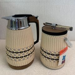 【フォロー割対象商品】未使用！昭和レトロ　手編み　魔法瓶　アイスペール　セット
