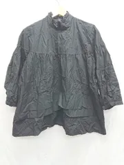 ◇ JEANASIS ジーナシス ハイネック 七分袖 シャツ ブラウス サイズF ブラック レディース P 【1407260014614】