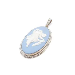 WEDGWOOD ウェッジウッド ネックレス ペンダントトップ チャーム STERLING SILVER シルバー ジャスパー ストーンカメオ