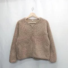 ◇ ⊇ UNIQLO ユニクロ 長袖 ボアジャケット サイズM ブラウン系 レディース E  【1502180041365】