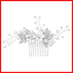 ブライダルパールヘアコーム パール髪飾り ブライダルウェディング髪飾り ヘアピン ヘアアクセサリー ヘアアクセサリー かんざし パール ヘッドドレス 結婚式/パーティー/成人式/七五三/コンサート/和装/ウェディングなどの髪飾り用 髪飾り