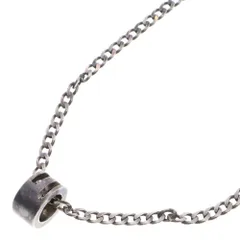 GUCCI (グッチ) カットアウト Gロゴ リングペンダント ネックレス シルバー