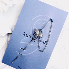 ミツバチのイヤーラップピアス / シルバー ゴシック ラップクローラー 蜂