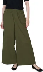 cmy select ゆったり ワイドパンツ ツイル レディース( カーキ,  4L)