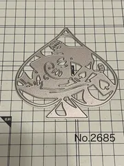 カッティングダイ　スペード　コラージュ　アリス　不思議の国　スクラップブッキング　グリーティングカード　2685