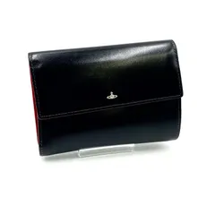 美品　Vivienne Westwood  ヴィヴィアンウエストウッド　財布　ウォレット　三つ折り　レザー　ブラック　ロゴ