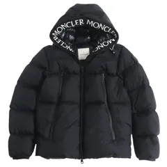 美品□19-20AW MONCLER/モンクレール ロゴ刺繍デザイン MONTCLA/モンクラ フーデッド WZIP ダウンジャケット ブラック 1 国内正規品 メンズのサムネイル