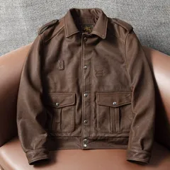 新品未使用h 加州騎警風 メンズ レザージャケット フライトジャケット 本革 牛革 短丈 修身 ジャンパー 秋冬アウター キャメル 大きいサイズ S-5XL