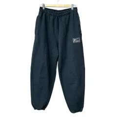 ナイキ NIKE × ステューシー STUSSY Washed Fleece Pant スウェットパンツ イージー ロゴ刺繍 DO5296-010 XS 黒 ブラック