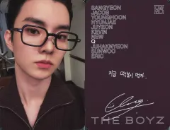【中古】コレクションカード(男性) THE BOYZ/キュー(Q)/裏面紫・印刷サイン・メッセージ入り/CD「Unexpected」(Photobook/Become Ver.)封入セルフィーフォトカード