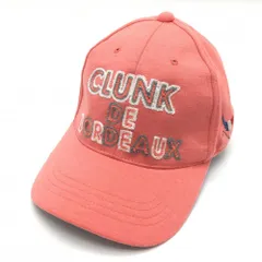【超美品】クランク キャップ ピンクオレンジ ロゴ刺しゅう  FREE  ゴルフウェア CLUNK"のサムネイル
