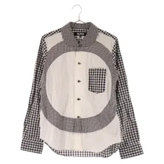 BLACK COMME des GARCONS (ブラックコムデギャルソン) チェック切替長袖シャツ 1M-B019 ホワイト/ブラックのサムネイル