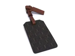 ■新品同様■ SAINT LAURENT サンローラン レザー ネームタグ バッグチャーム レディース ブラウン系 FL7617のサムネイル
