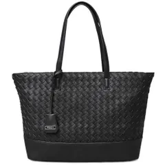☆ BLACK ☆ REGiSTA INTRECCIATO TOTE BAG REGISTA レジスタ トートバッグ トートバック 編み込み 肩掛け トート 手提げ 肩掛けバッグ 肩掛けバック 収納 軽量 自立 A4 a4 パソコン ノートPC 高級感