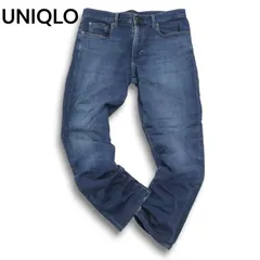 UNIQLO ユニクロ 秋冬 ヒートテック★ USED加工 ストレッチ 裏起毛 デニム パンツ ジーンズ Sz.32 メンズ