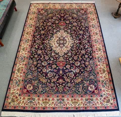 ペルシャ絨毯Y580-2 高級パキスタン絨毯 手織り ウール 123×74cm ...