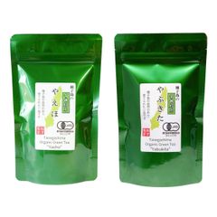 松下製茶 種子島の有機緑茶『やえほ』『やぶきた』 茶葉(リーフ) 100g×2本 ※同一品種のセットも選べます