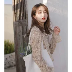 シャツブラウス シフォンブラウス ラッパ袖 花柄 小花 フリル 長袖 シフォン レディース トップス KCY6653