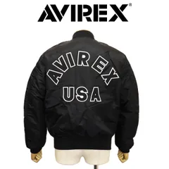AVIREX (アヴィレックス) 2952013 MA-1 COMMERCIAL LOGO コマーシャル ロゴ フライトジャケット 全3色 010BLACK XL