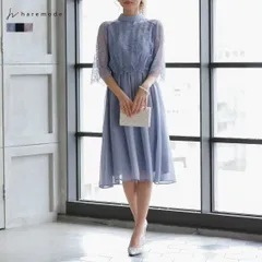 ドレス 結婚式 ワンピース オケージョンドレス パーティードレス ひざ丈 フォーマル 20代 30代 ボトルネック レース レディース 低身長 320140