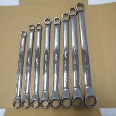 DEEN ナローオフセットメガネレンチ DNM 8本セット オフセット両口メガネレンチ ≡DT6248