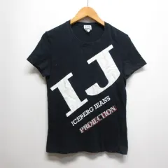 アイスバーグ ICEBERG 半袖 プリント Tシャツ 42 ネイビー イタリー製のサムネイル