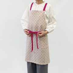 昭和レトロ 水玉 エプロン ピンク ドット柄 ヴィンテージ - メルカリ