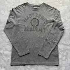 チャンピオン 長袖Tシャツ ロンT Lサイズ グレー カレッジロゴ MARY CREST ACADEMY