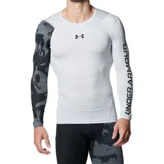 アンダーアーマー 長袖 シャツ SM S グレー 白 ホワイト コンプレッション