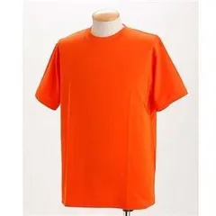 〔2枚セット〕 ドライメッシュ Tシャツ Lサイズ ホワイト ＋ オレンジ 裏生地 綿100％ 半袖 ティーシャツ tシャツ