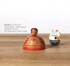 えじここけし、星定良(1956-2021)作、弥治郎系、高さ5cm | antique Ejiko kokeshi, by Sadayoshi Hoshi (1956-2021)作, Yajiro style, 5cm in height