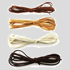 【特価セール】レザークラフト紐 ネックレス用 アクセサリー用紐 アクセサリーパーツ 革紐 手芸材料 革紐 皮紐 DIY紐 スウェード調 2m スエード 4色セット