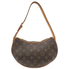 ルイヴィトン LOUIS VUITTON ショルダーバッグ ポシェット クロワッサン モノグラムキャンバス モノグラム ゴールド金具 茶   M51510  MI0013 【保存袋】【中古】