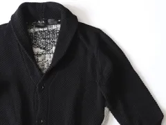 中古品★ARMANI EXCHANGE アルマーニ エクスチェンジ★ニットカーディガンコート★S【本物保証】ブラック黒【正規品】綺麗目ファッション