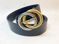 MER720 GUCCI（グッチ） 295777・525040・95・38 ブラック 黒 メンズ  レザー　GGスプリーム インターロッキング