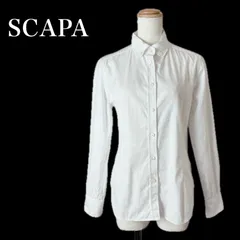 SCAPA スキャパ　定番　長袖ブラウス　シャツ　白シャツのサムネイル