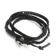 チャン ルー CHAN LUU 5連 ラップブレスレット スカル ビーズ SV925 ブラックのサムネイル