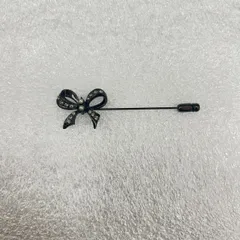 【美品】FOXY リボン型 ブローチ フォクシー フォクシー リボン ブローチ ラインストーン FOXEY