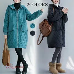 キルティングコート レディース 秋 冬 ロング フード付き 防寒 体型カバー 暖かい アウター ロングコート ふんわり 中綿 大きいサイズ ジャケット ゆったり 大人 vii2g917670