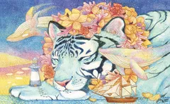 新品 ピントー(Pintoo) 1000ピース プラ製ジグソーパズル【棉花獅＿灯台守の白トラ】(38X59cm)大人向け難しい 破片なし カチっとハマる[H2366]