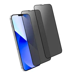 SUNCOON iPhone 13 Pro Max ガラスフィルム 覗き見防止 6.7インチ日本旭硝子製 耐衝撃 iPhone 13 Pro Max 液晶保護フィルム プライバシー保護 強化ガラス 全面保護 9H硬度 のぞきみ防止 気泡ゼロ 2枚セ