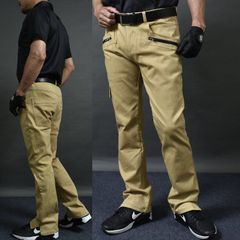 送料無料 アウトレット 廃盤処分品 ベージュ/XLサイズ 【COMONGOLF/コモンゴルフ】カーゴポケット＆スリット入り脚長ストレッチゴルフパンツ(CG-140707) ゴルフウェア メンズ スラックス ズボン ローライズ 春 夏 秋 パシャ売り S-S